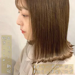 ミディアム カラー パーマ ヘアアレンジ メンズ キッズ ネイル マツエク・マツパ 新宿駅近♡友達とOK 🦋W -ワット -のヘアスタイル