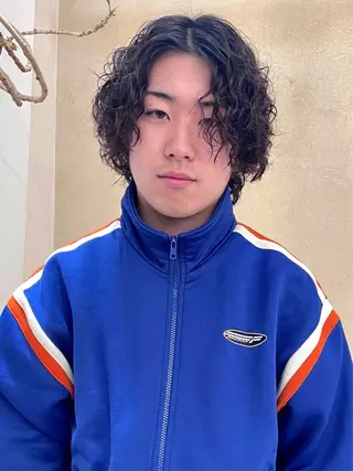 ショート パーマ メンズ 塩谷 雪花のヘアスタイル