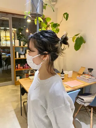 ミディアム ヘアアレンジ BELLA阿部野 TOMOMIのヘアスタイル