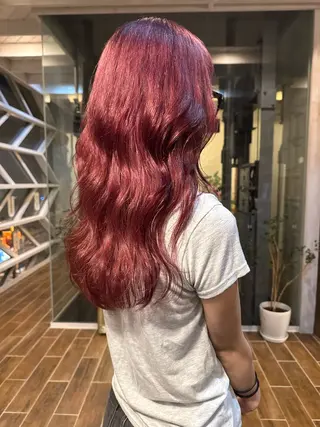 ロング カラー 村上 輝のヘアスタイル