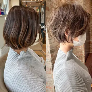 ショート ショート/レイヤー/ 無料/表参道/荒砂のヘアスタイル