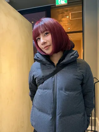 ミディアム カラー ボブカットモデル hatsuneのヘアスタイル