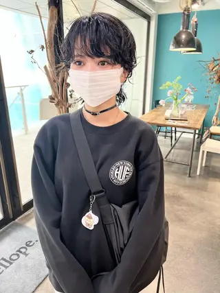 ショート パーマ 千葉 郁也のヘアスタイル