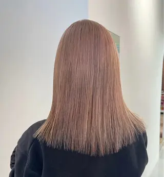 セミロング カラー moon/髪質改善/ ブリーチ/レイヤー☪のヘアスタイル