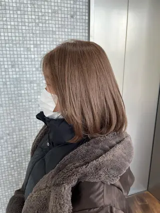 カラー 地毛風ストレート/ ケアカラー/セキネのヘアスタイル