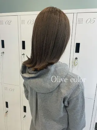 ミディアム カラー 暗髪艶カラー/ 髪質改善TR/maiのヘアスタイル