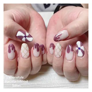 ミディアム ネイル 👑enen style👑のネイルデザイン