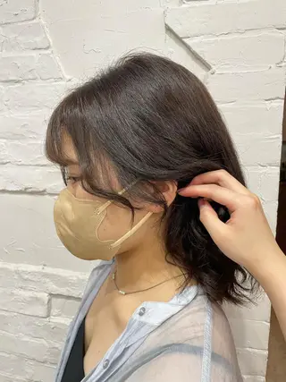 ミディアム カラー 【ピンク/韓国ヘア/ ヘアセット】亜海のヘアスタイル