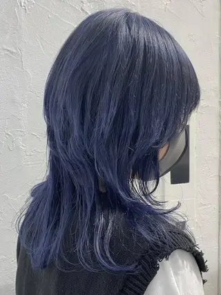 ロング カラー hair salon dot.tokyo color所属・MANAMI 🥀ウルフカットのヘアスタイル