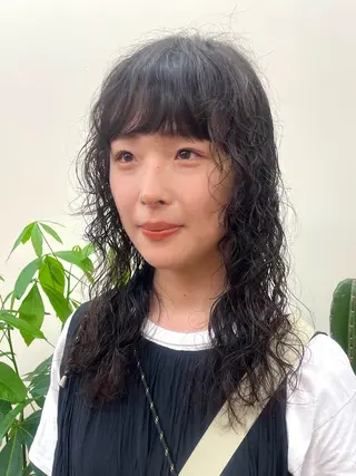 ロング パーマ ボブパーマ/パーマ ウルフパーマのヘアスタイル