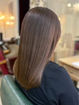 セミロング ❤︎大人シック ベージュrihoのヘアスタイル