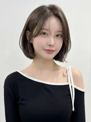 ショート カラー 莉乃/縮毛矯正/髪質 改善/艶カラーのヘアスタイル