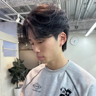 ショート パーマ メンズ JINKIメンズ特化 メンズカットパーマのヘアスタイル