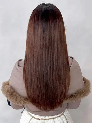 セミロング カラー パーマ ヘアアレンジ ITby ALBUM 北千住店のヘアスタイル