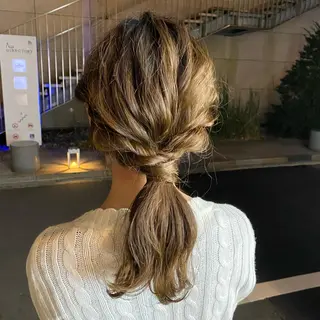 セミロング カラー パーマ ヘアアレンジ メンズ 🍀髪質改善 ケアカラーrootsのヘアスタイル