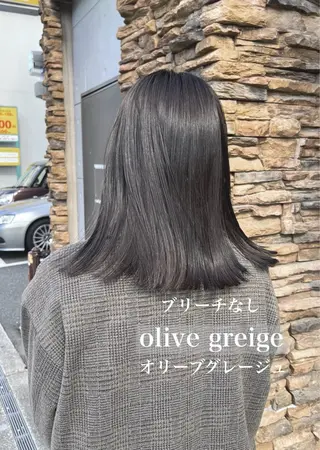 セミロング カラー 似合わせバランス得意 青野さくらのヘアスタイル