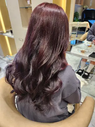 ロング カラー あかね☆ヘアアレンジ /ボブ/縮毛矯正のヘアスタイル