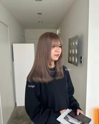 ロング カラー 髪質改善/似合わせ カラー/レイヤーのヘアスタイル