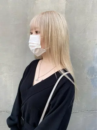 ロング カラー ブリーチなしベージュ カラー✨Takeのヘアスタイル