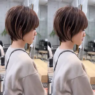 ショート カラー Laff新宿所属・縮毛矯正/ボブ 新宿/ショート/航輝のヘアスタイル