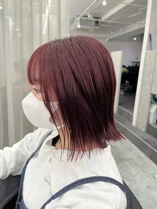 ミディアム カラー REAL【レアル】所属・グレージュ/透け感 カラー/透明感カラーのヘアスタイル