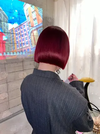 ミディアム カラー haco＋所属・圧倒的デザイン力 店長🎨RENAのヘアスタイル