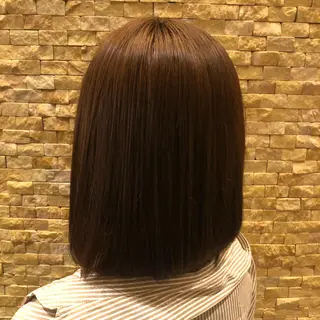 ミディアム 福岡縮毛矯正✨️ ストレート 向井和輝のヘアスタイル