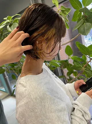 ショート カラー パーマ ヘアアレンジ 🌟満足度No.1/ 似合わせ/AYA🌟のヘアスタイル