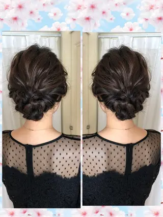 ヘアアレンジ ビーアトリエ目黒所属・ヘアセット着付け目黒 駅すぐ　松永香代子のヘアスタイル