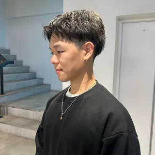 ショート メンズ ハイトーン/パーマ/ メンズ / 櫻本🌐のヘアスタイル