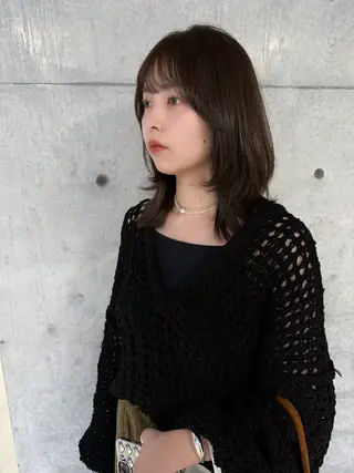 ミディアム カラー 誰よりも丁寧なカット 🍀小林輝のヘアスタイル