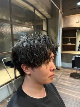 ショート パーマ メンズ メンズ/佐藤 恒輝のヘアスタイル