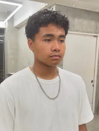 メンズ メンズカット パーマ[佐橋]のヘアスタイル