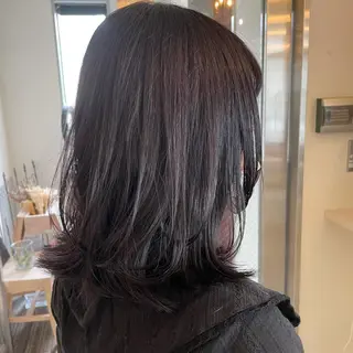 ミディアム カラー ボブウルフ／ボブ Satsuki【名駅のヘアスタイル