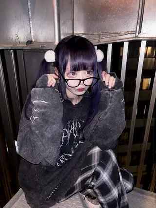 ロング カラー naito/ブリーチ /エクステ/縮毛のヘアスタイル