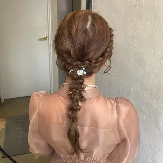 ヘアアレンジ 縮毛矯正ヘアアレンジ 🌸三輪知優🌸のヘアスタイル