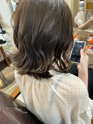 ミディアム ボブウルフ／ボブ Satsuki【名駅のヘアスタイル