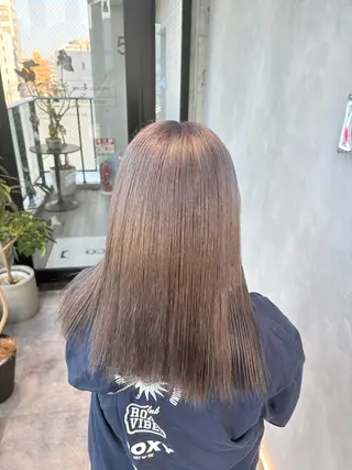 セミロング カラー 茅ヶ崎/ハイトーン/ Ramuのヘアスタイル