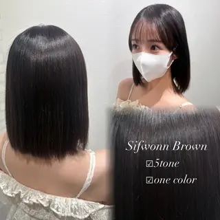 カラー 藤田 琉那のヘアスタイル