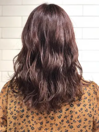 セミロング 🤍髪質改善➕透明感 カラー🤍川上葵のヘアスタイル