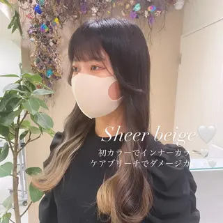 セミロング カラー ブリーチなしWカラー 🎀韓国ヘア/amiのヘアスタイル