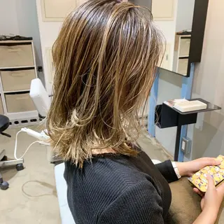 ミディアム カラー ボブ/暖色/デザイン KOYUKI⛄️のヘアスタイル
