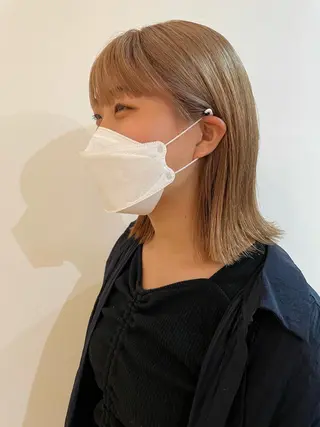 ミディアム カラー パーマ ヘアアレンジ ネイル マツエク・マツパ Miku /ブリーチ/ボブのヘアスタイル