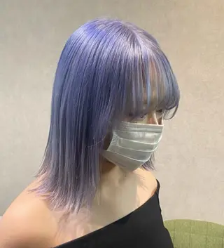 ミディアム カラー ハイトーン💖 ネイル💅まりなのヘアスタイル