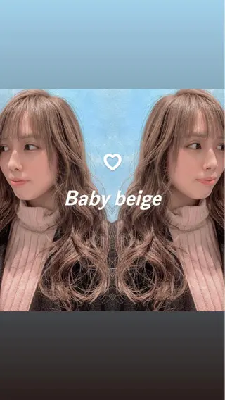 ロング カラー パーマ ヘアアレンジ 韓国ヘア/髪質改善 /Harunaのヘアスタイル