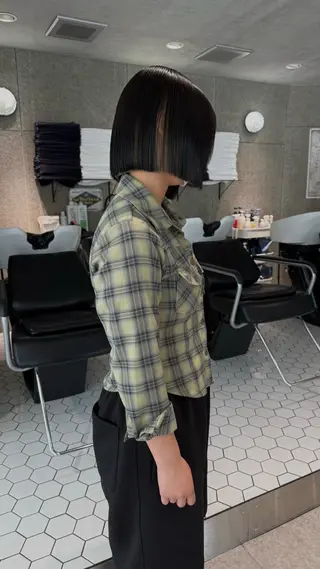 ショート ボブ/ショートボブ/ 岡山駅/別曽遥也のヘアスタイル