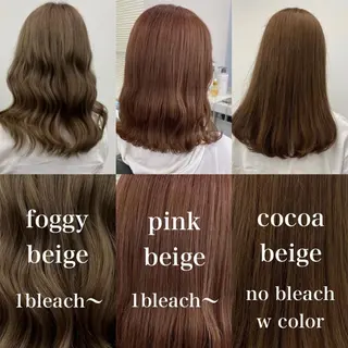 ロング カラー 🌼リナ🌼赤み消し オリーブ/ブラウンのヘアスタイル