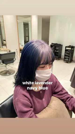 カラー miko🪽地毛風/ ハイトーン/レイヤーのヘアスタイル
