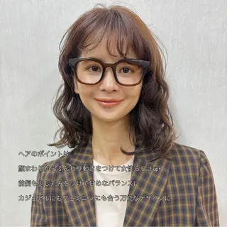 パーマ ボブ/ミディアム 親しみやすさ/さくらのヘアスタイル