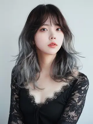 カラー 束感まつぱ🥑🤍 NATUKI🤍のマツエク・マツパデザイン